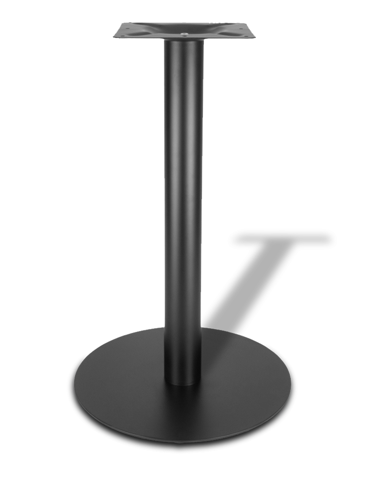 Ножка стола металлическая круглая для ресторана, черная, серия Лайн, артикул 4001 усиленная