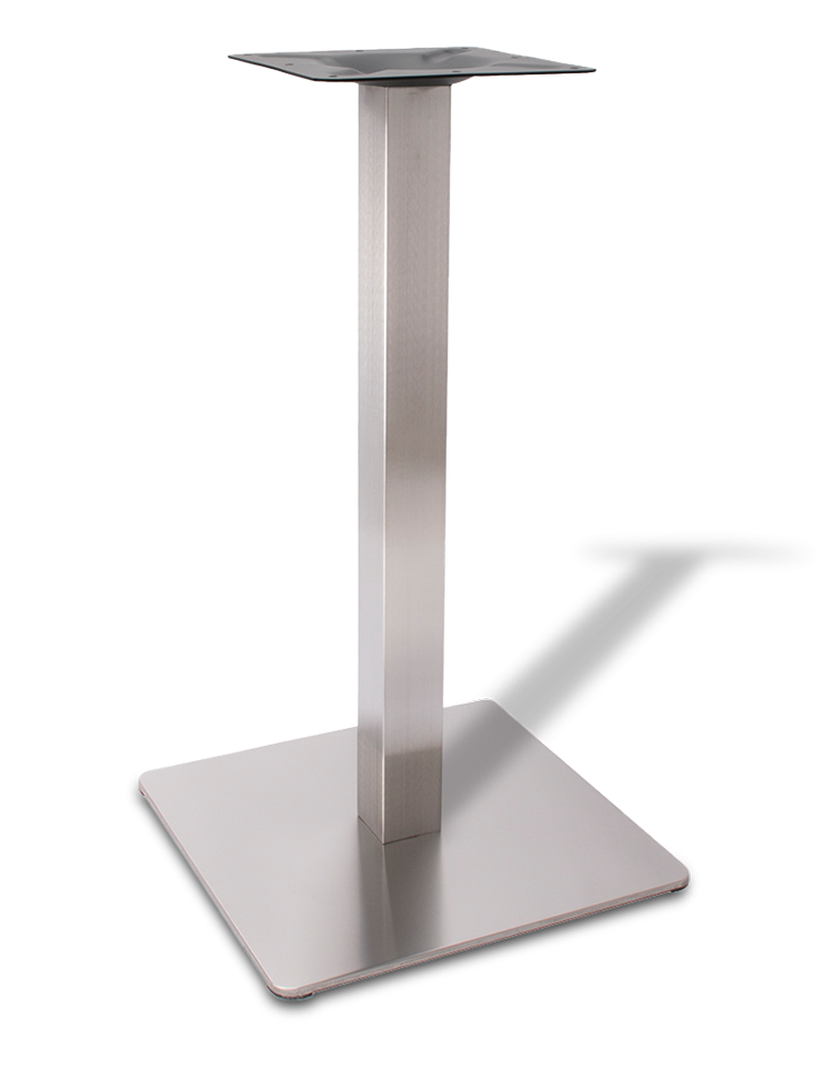 Ножка стола нержавеющая сталь квадратная для бара, увеличенная устойчивость, артикул 4111
