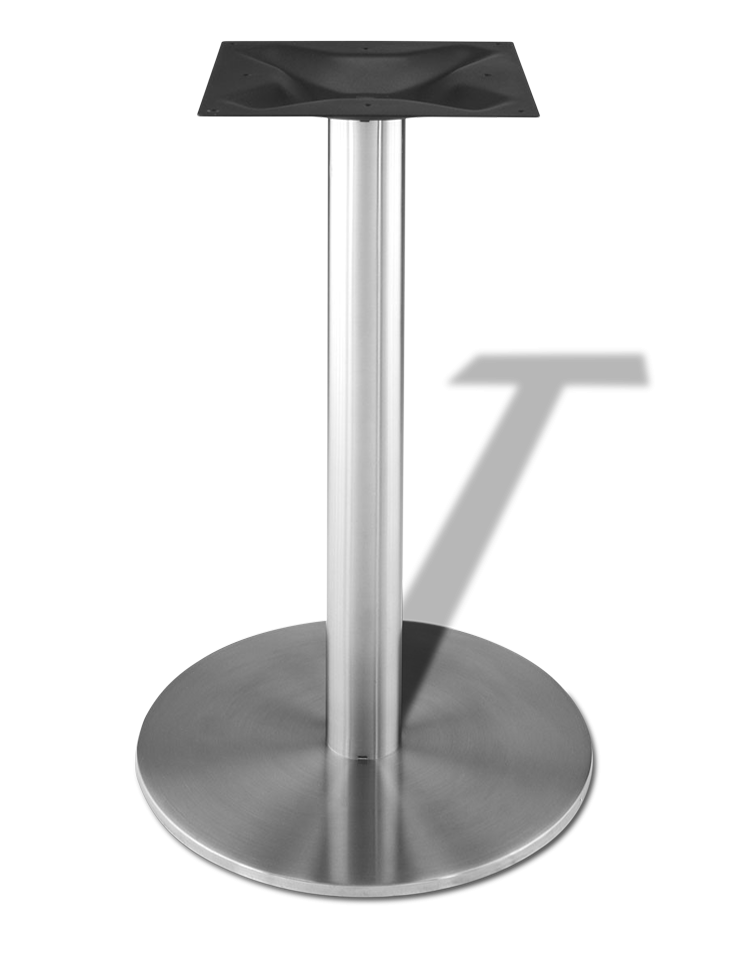 Опора для стола из нержавейки круглое для бара, матовый глянец, модель 4105